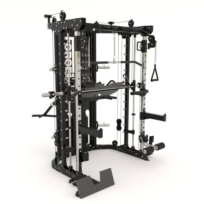 G12 All In One Trainer Functional Trainer 90.5 kg Smith Machine Power Rack and Leg Press Compact Version